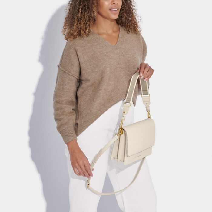 Katie Loxton Orla Canvas Strap Crossbody Bag - Off White